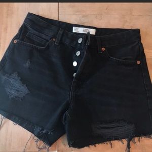 Ashley moto black shorts